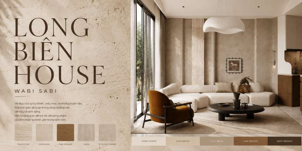 Thiết kế nhà phố phong cách Wabi Sabi - Khi thiết kế trở thành nghệ thuật của sự tĩnh lặng và giá trị bền vững